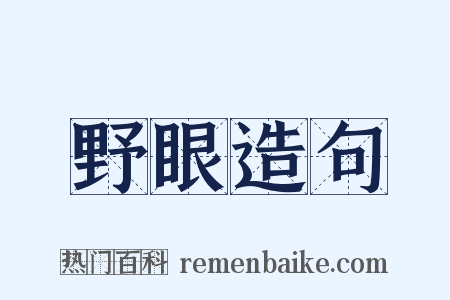 野眼造句是什么意思的图片